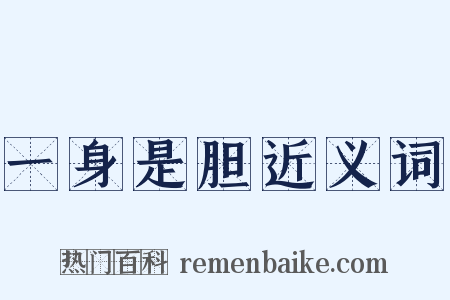 一身是胆近义词是什么意思的图片